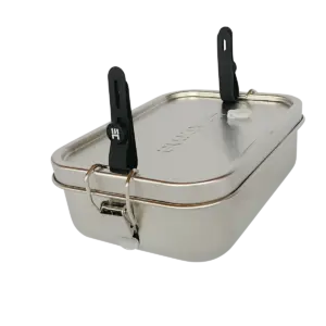 HEAT.me Premium Lunchbox – Stainless Steel with Freshness Vent & Silicone Loops – Ideal for Meal Prep & Lunchbox Kits